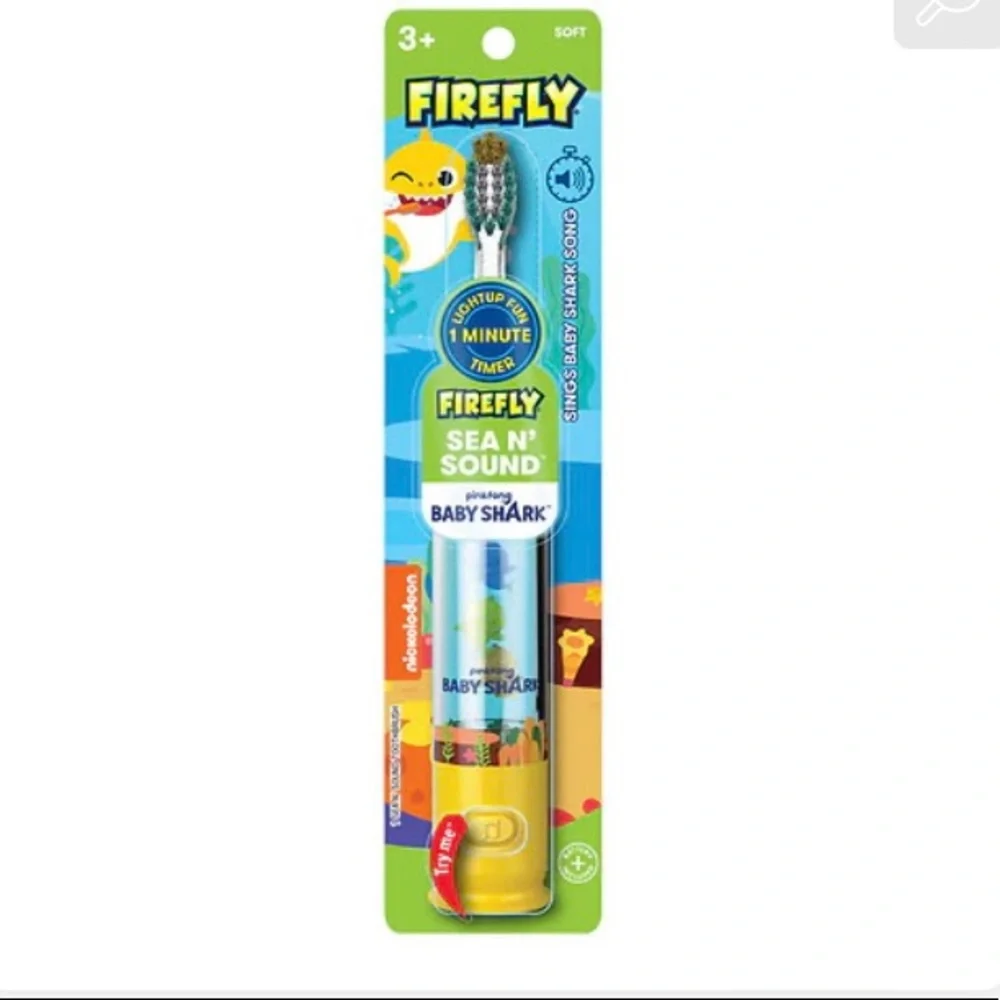 🆕 Firefly Kids Musical Sea N' Sound Baby Shark Toothbrush